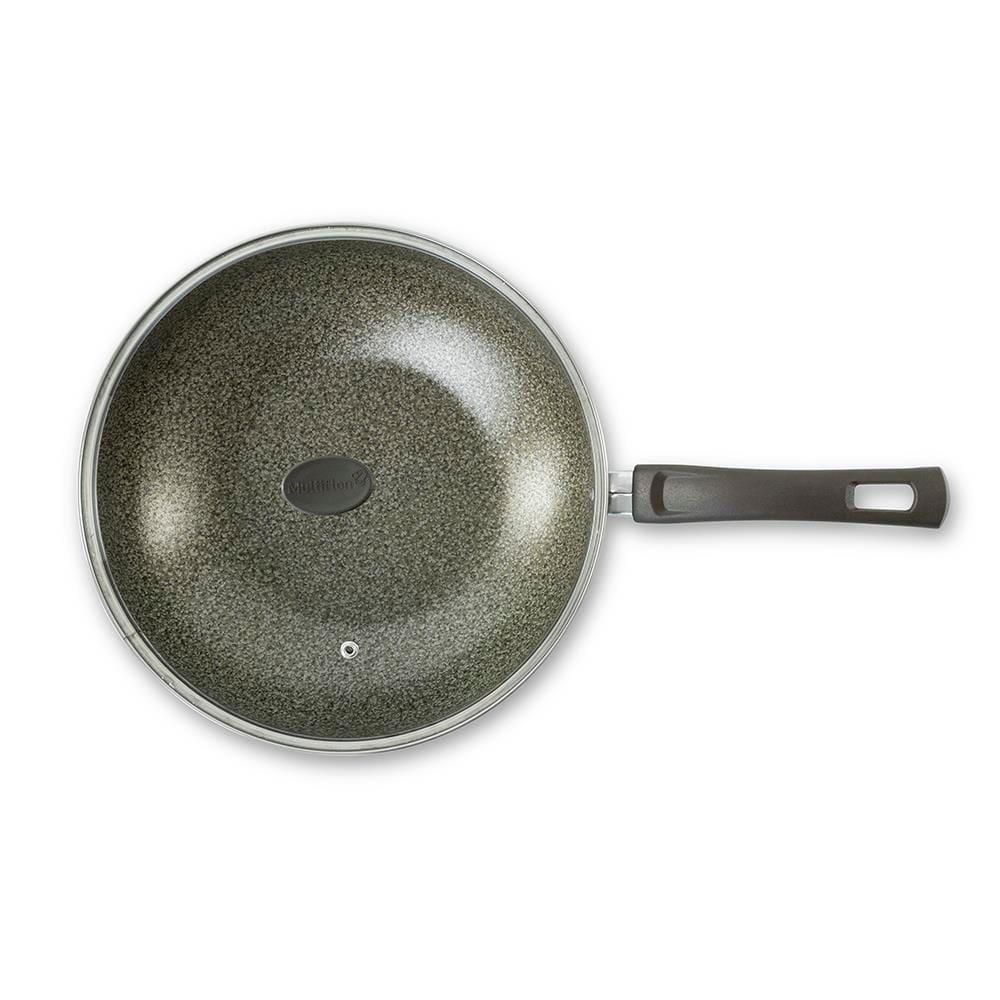Frigideira Wok Multiflon Ekó 28cm Com Tampa de Vidro Antiaderente 4,3L Verde - 3