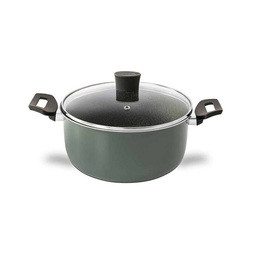 Caçarola Multiflon Ekó 22cm Antiaderente Tampa Vidro Verde - 1