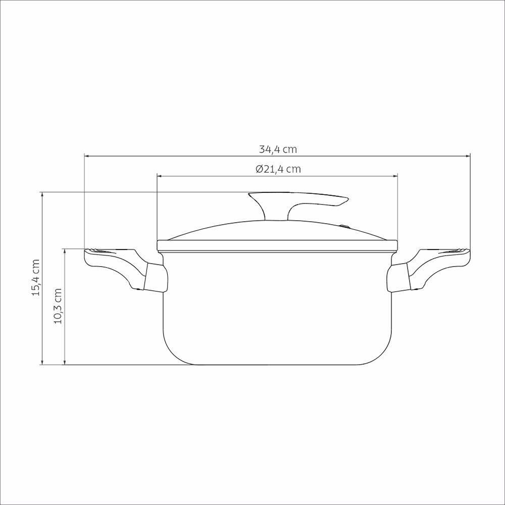 Caçarola Tramontina Milazzo 20cm Alumínio Antiaderente Starflon Max Soft-touch Amêndoa - 8