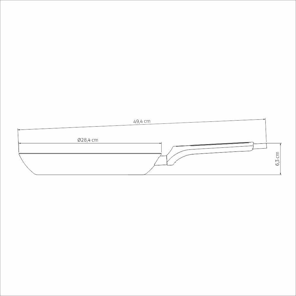 Frigideira Tramontina Milazzo 28cm Alumínio Antiaderente Starflon Max Soft-touch Amêndoa - 5