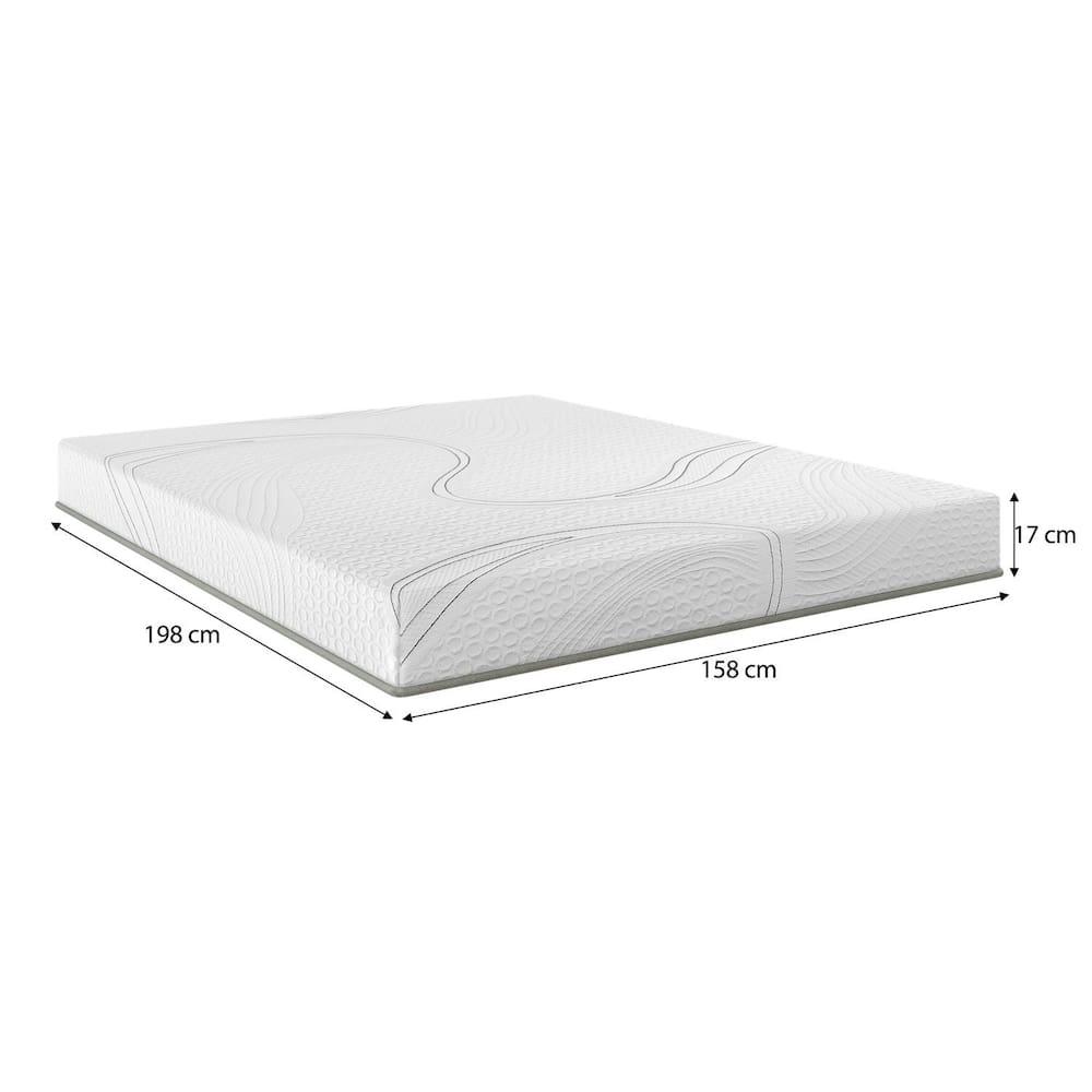 Colchão Queen Size Bartira Volare 17x158x198cm D33 Espuma Malha Branco - 6