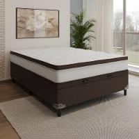Cama Box Casal Portobel Noah 70x138x188cm Colchão Ortopédico Molas Ensacadas Box Baú Antialérgico - 1