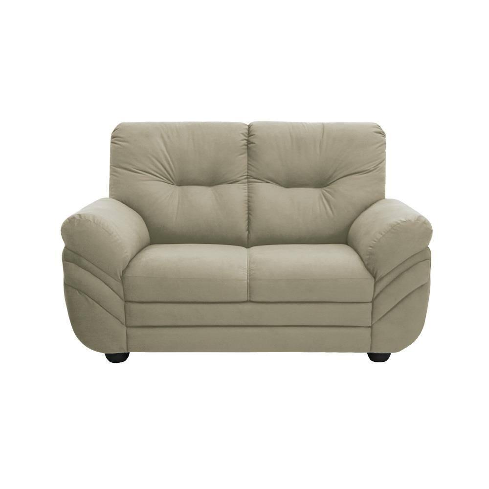 Sofá 2 Lugares Linoforte Francis com Almofadas Fixas e Revestimento em Suede 152cm de Largura - 3