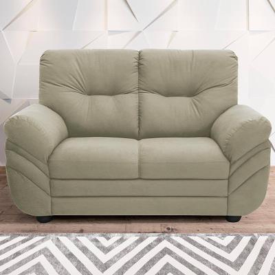 Sofá 2 Lugares Linoforte Francis com Almofadas Fixas e Revestimento em Suede 152cm de Largura