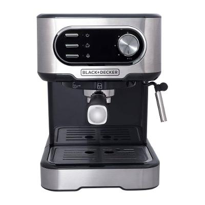 Cafeteira Espresso Black+Decker CE1100G Gourmand Gris 1100W Multifunções 1,5L Inox