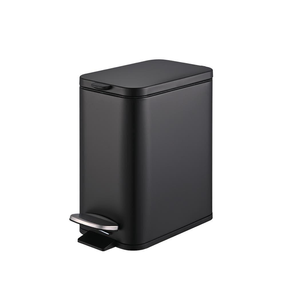 Lixeira Brinox Frame 5L Retangular com Pedal Balde Removível Preto - 1