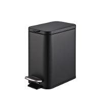 Lixeira Brinox Frame 5L Retangular com Pedal Balde Removível Preto - 1