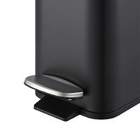 Lixeira Brinox Frame 5L Retangular com Pedal Balde Removível Preto