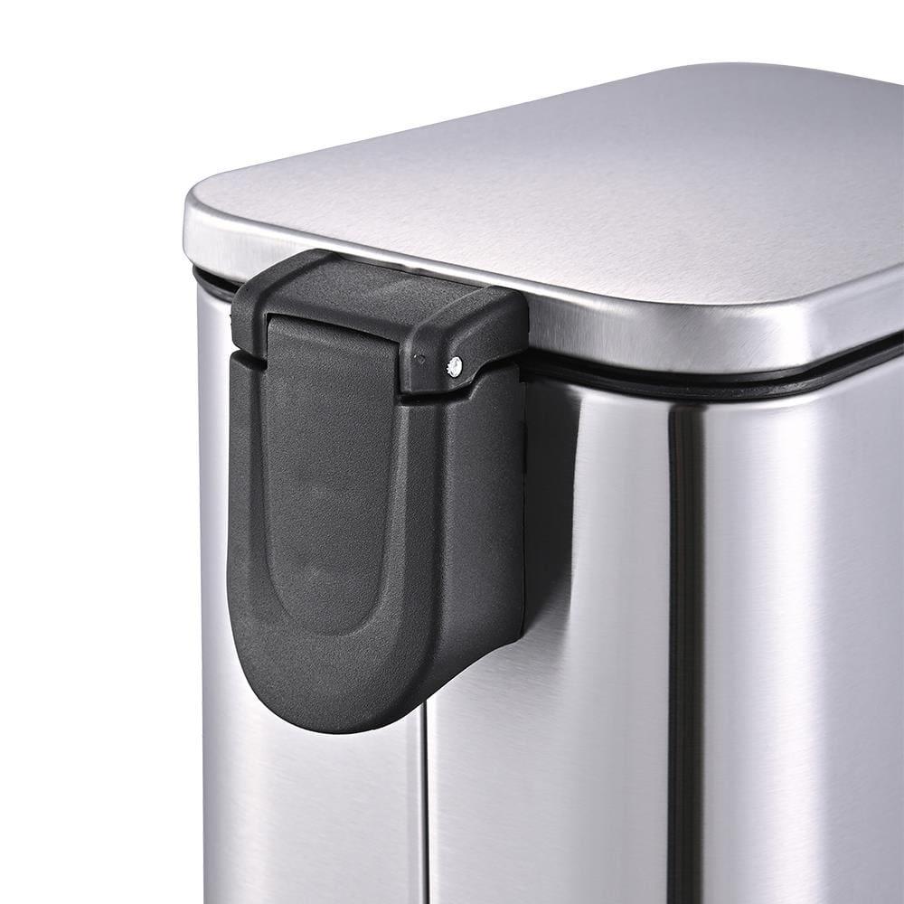 Lixeira Inox Brinox Frame 5L Retangular com Pedal Balde Removível - 5