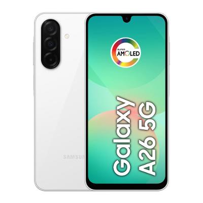 Smartphone Samsung Galaxy A26 Tela 6.7" 256GB 5G Câmera Tripla 50MP Branco