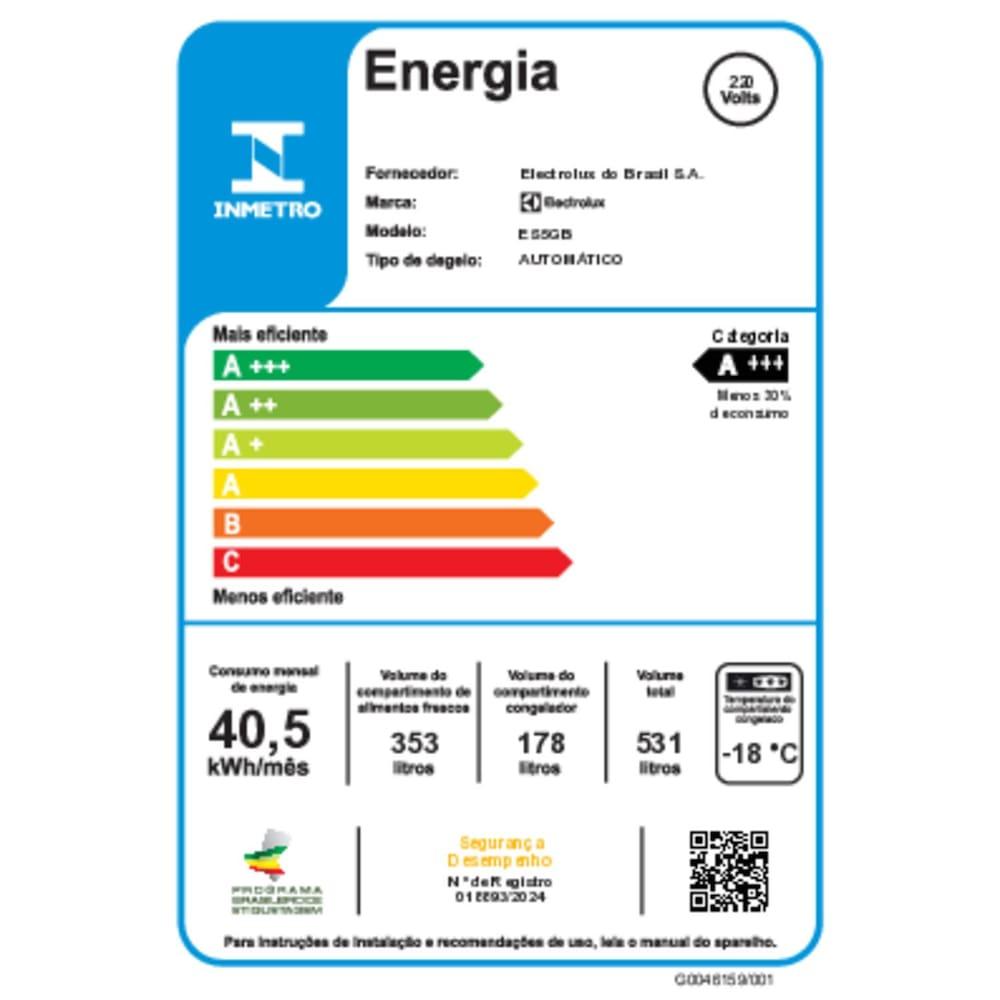 Geladeira Electrolux Frost Free 531L Side By Side Inverter ES5GB Tecnologia AutoSense Preto - 6