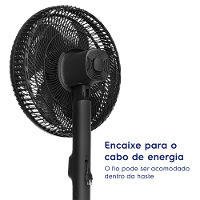 Ventilador de Coluna Electrolux EFS40 DuoForce Air+ 40cm 126W 6 Pás Silencioso Grafite - 5