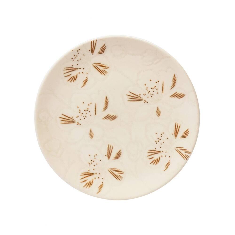 Aparelho de Jantar Oxford Unni Orquídea 20 Peças Cerâmica Marrom e Off White - 5