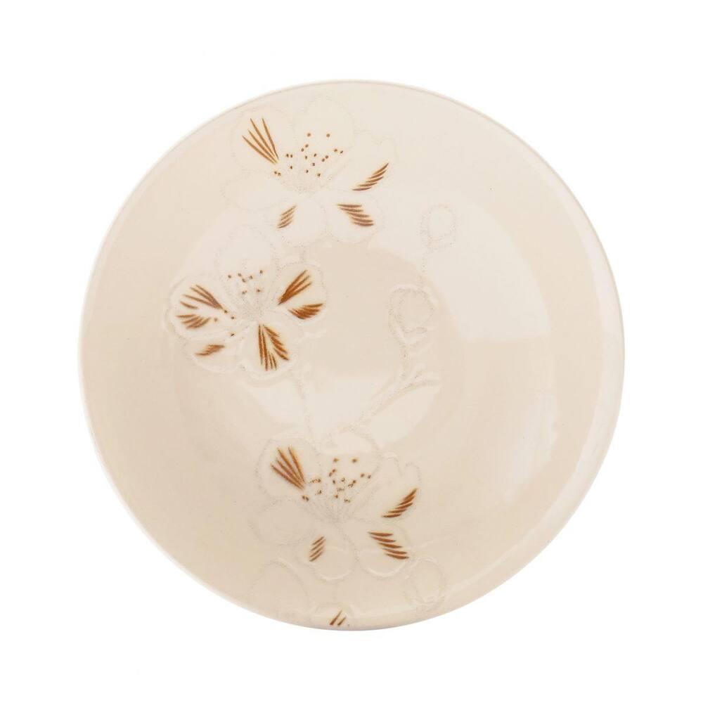 Aparelho de Jantar Oxford Unni Orquídea 20 Peças Cerâmica Marrom e Off White - 6