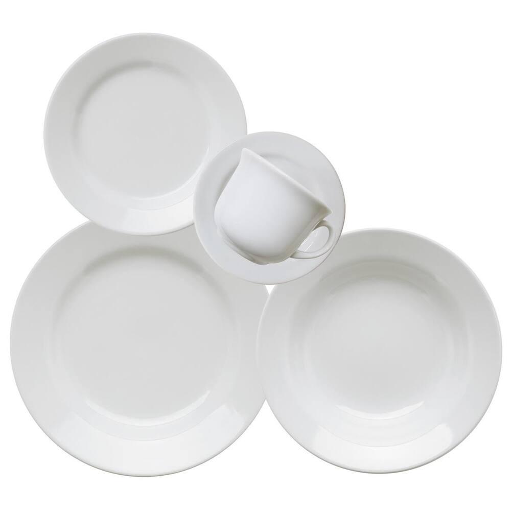 Aparelho de Jantar Biona Donna 20 peças Cerâmica Branco - 1