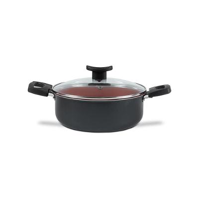 Caçarola Brinox Topázio 22cm 3,45L Antiaderente Pro-Flon Tampa Vidro Cinza Range