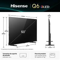 Smart TV 50” 4K Hisense 50Q6QV QLED HDR10 Dolby Atmos Vidaa U9 Preto - 8