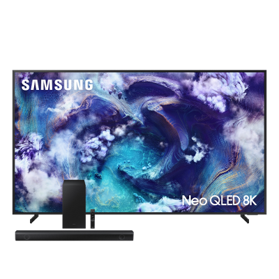Conjunto Smart TV 75" 8K Samsung Neo QLED QN75QN900FGXZD 120Hz + Soundbar HW-Q600C 360W Dolby Atmos
