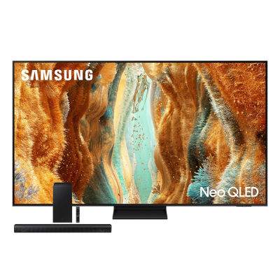Conjunto Smart TV 85” 4K Samsung Neo QLED QN85QN70FAGXZD 120Hz AI Gaming Hub + Soundbar Samsung HW-Q600C 360W Bluetooth Dolby Atmos