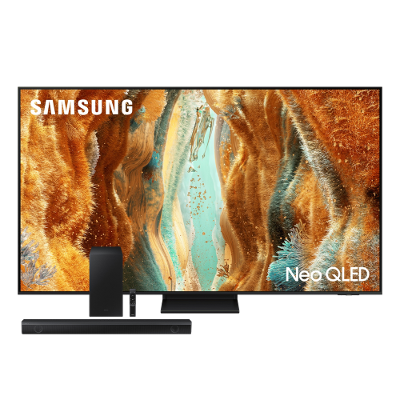 Conjunto Smart TV 75” 4K Samsung Neo QLED QN75QN70FAGXZD 120Hz Gaming Hub + Soundbar Samsung HW-Q600C 360W Bluetooth Dolby Atmos