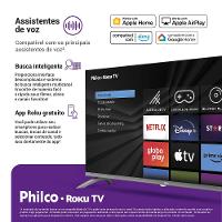 Smart TV 32” Philco LED HD P32CRA Roku TV HDR Dolby Audio Wi-Fi Dual Band HDMI USB - 9