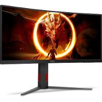 Monitor Gamer Curvo 34" LED AOC AGON U34G4C/57 Ultrawide QHD 180Hz 0,5ms Preto e Cinza - 3