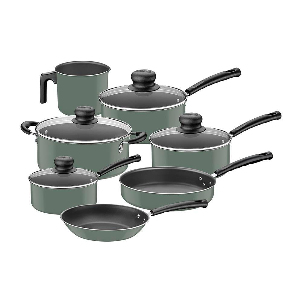 Conjunto de Panelas 7 Peças Tramontina Versalhes Starflon Max Verde + Faqueiro 12 Peças Tramontina Leme Vermelho - 2