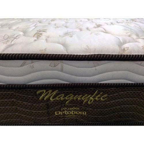 Cama Box de Casal Ortobom Magnyfic com Ortopillow e Molas Ensacadas 65x138x188cm - Marrom/Bege - 6