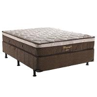 Cama Box de Casal Ortobom Magnyfic com Ortopillow e Molas Ensacadas 65x138x188cm - Marrom/Bege - 2