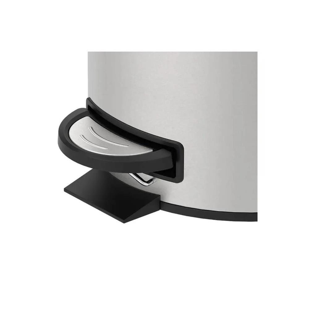Lixeira Inox Brinox Spin 12L com Pedal Fechamento Suave Balde Removível - 5