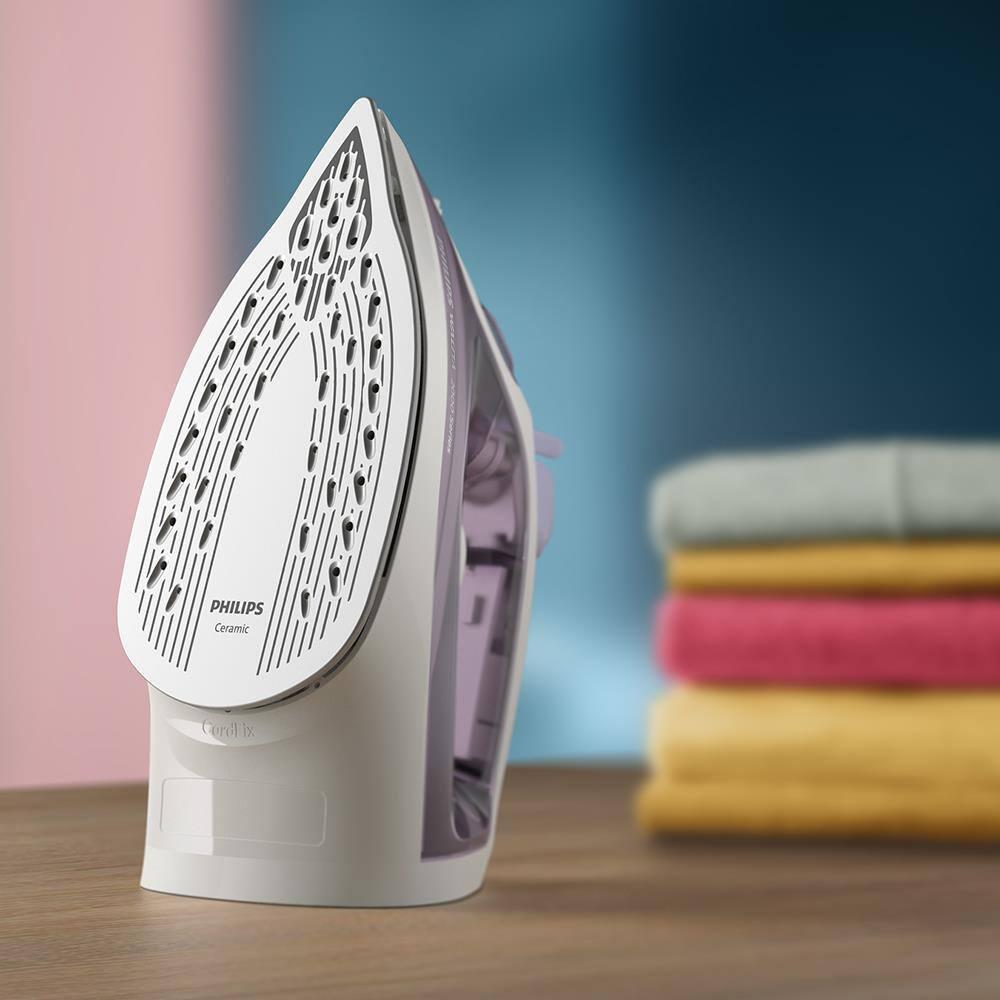 Ferro de Passar a Vapor Philips Walita Série 2000 DST2020 Base Cerâmica Reservatório 250ml Calc Clean Roxo - 7