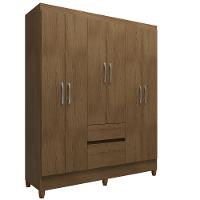 Guarda-Roupa Casal Bartira New Brusque 6 Portas 2 Gavetas Pintura UV