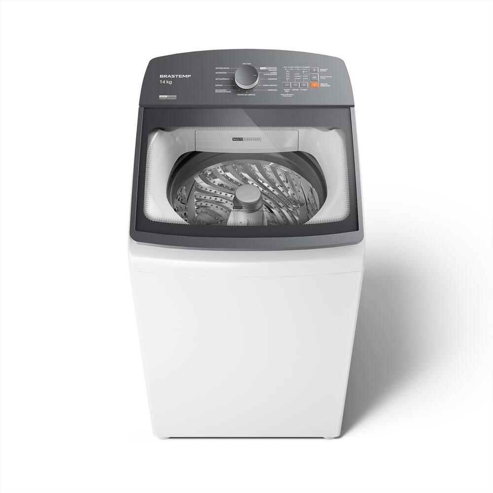Máquina de Lavar Brastemp BWF14AB 14kg Smart Sensor Ciclo Tira Mancha Cesto Inox Branca - 1