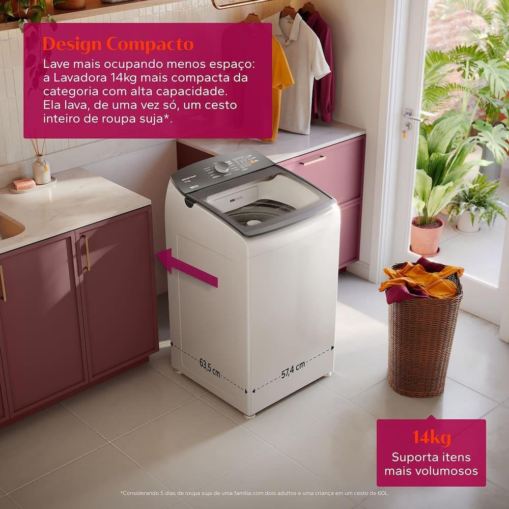 Máquina de Lavar Brastemp BWF14AB 14kg Smart Sensor Ciclo Tira Mancha Cesto Inox Branca - 8