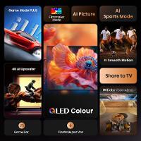 Smart TV 85” 4K UHD Hisense QLED 85Q6QV HDR10 Dolby Atmos Vidaa U9 Preta