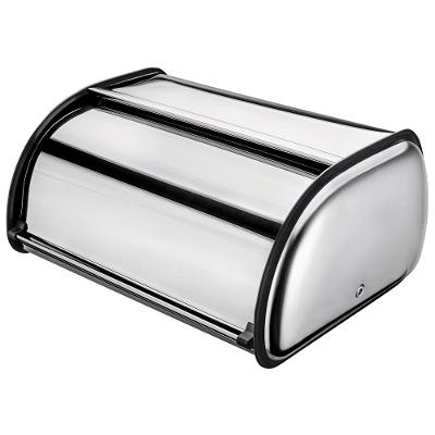 Porta Pão Médio Euro Home IN2225 em Aço Inox e Polipropileno