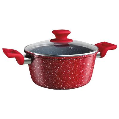 Caçarola Euro Home Colorstone Antiaderente 5 Camadas Vermelha – 4 L