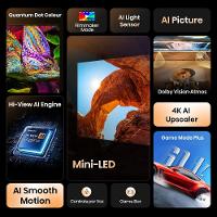 Smart TV 65” 4K UHD Hisense ULED MiniLED 65U6QV Vidaa U9 HDR10 Dolby Atmos Preta