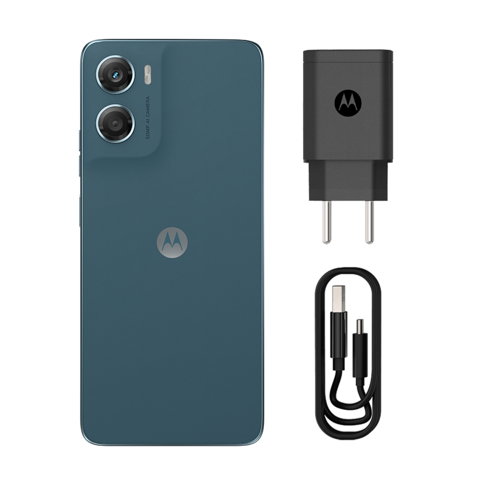 Smartphone Motorola Moto g06 4G Tela 6,9” 128GB Câmera 50MP Azul Marinho - 8