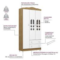 Quarto de Bebê Completo Carolina Baby com Berço Mini-Cama Mirelle Cômoda Eloá e Guarda-Roupa Eloá