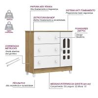 Quarto de Bebê Completo Carolina Baby com Berço Mini-Cama Mirelle Cômoda Eloá e Guarda-Roupa Eloá - 7