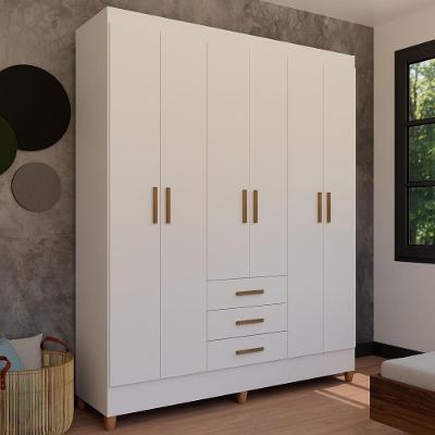 Guarda-Roupa Casal Bartira New Olimpia Plus 204x165cm 6 Portas 3 Gavetas