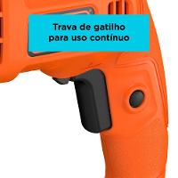 Furadeira de Impacto Black+Decker BED710450 3/8” 450W Empunhadura Ergonômica Gatilho Anatômico Laranja e Preta - 8