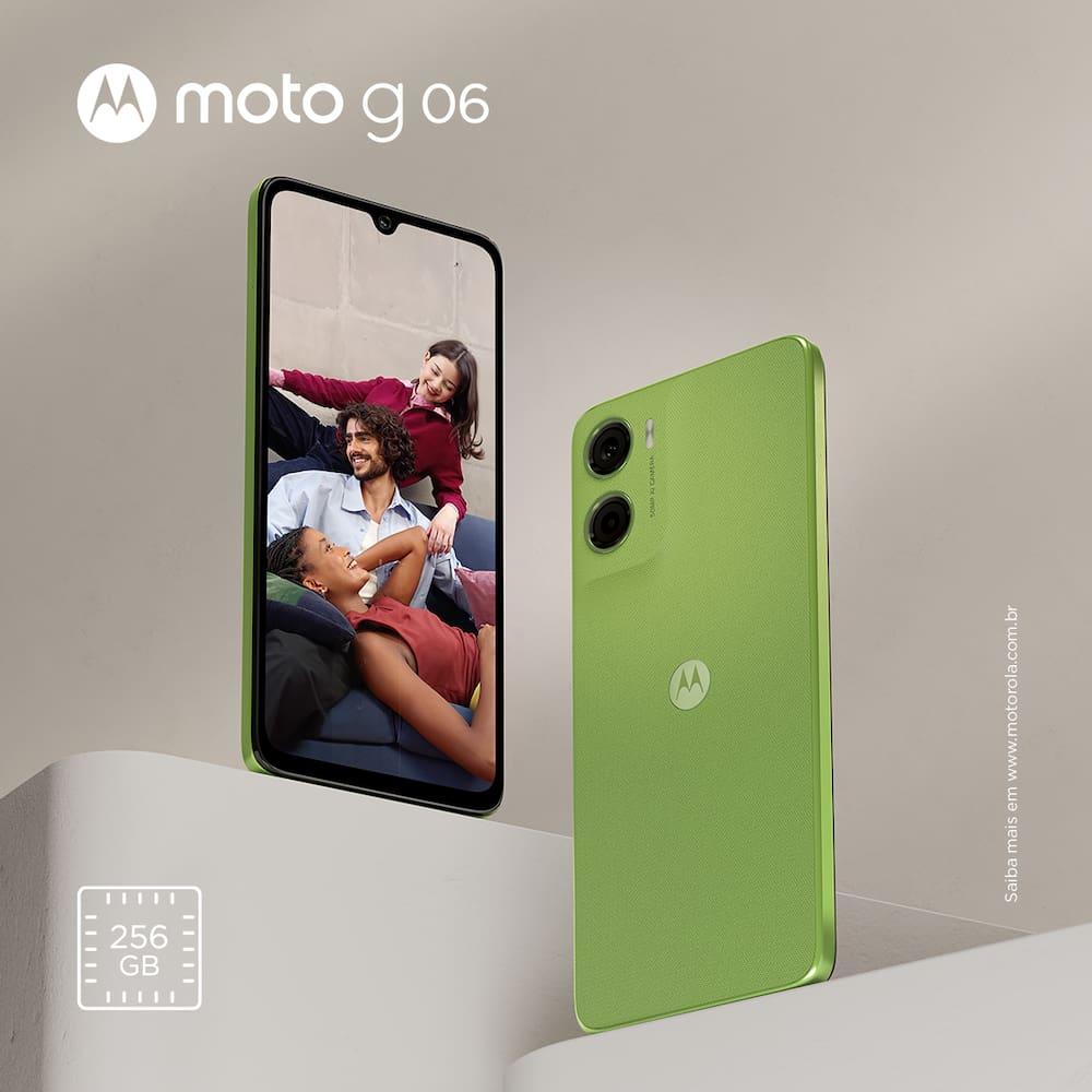 Smartphone Motorola Moto g06 4G Tela 6,9” 256GB Câmera 50MP Verde - 6