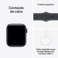 Apple Watch SE 3 GPS+ Cellular 44mm Pulseira Esportiva M/G Meia-Noite - 9