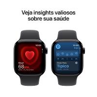 Apple Watch Series 11 GPS 42mm Preto Brilhante Pulseira M/G Esportiva Preta - 5