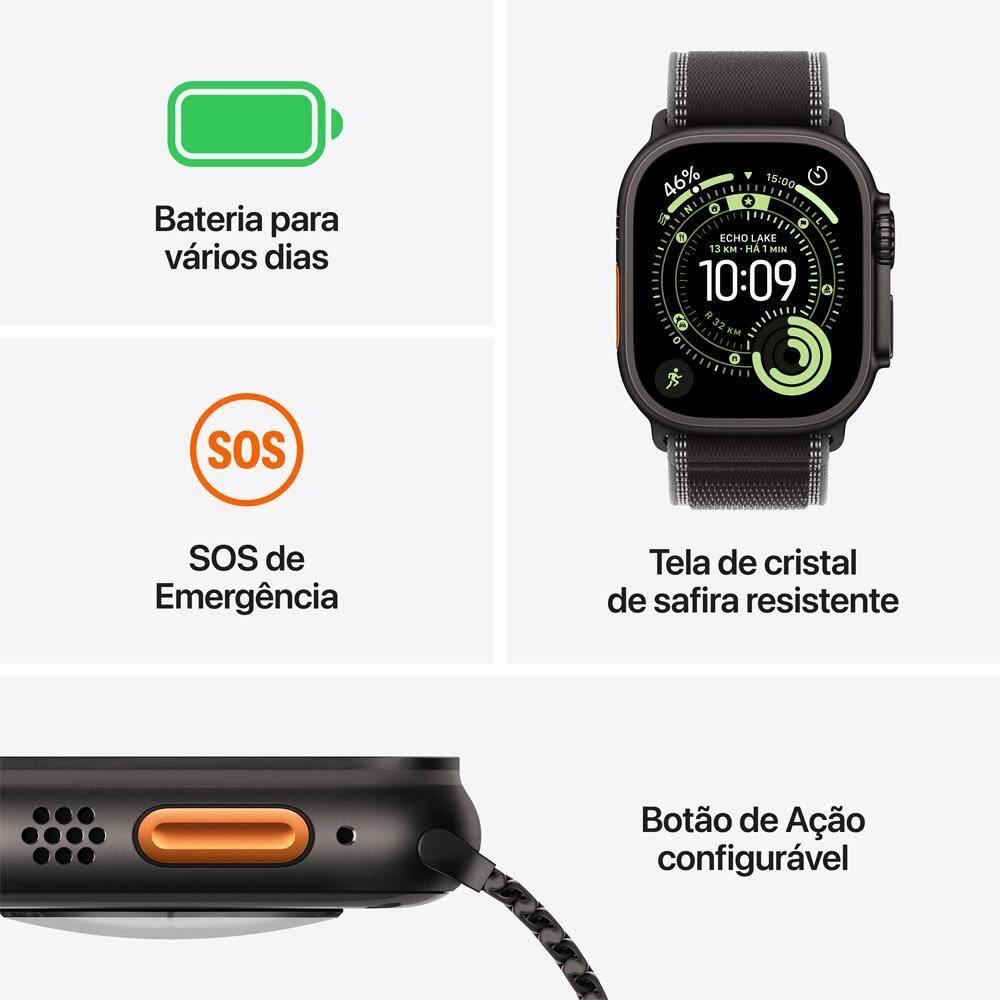 Apple Watch Ultra 3 GPS+ Cellular 49mm Pulseira Loop Alpina P Azul-Clara - 3