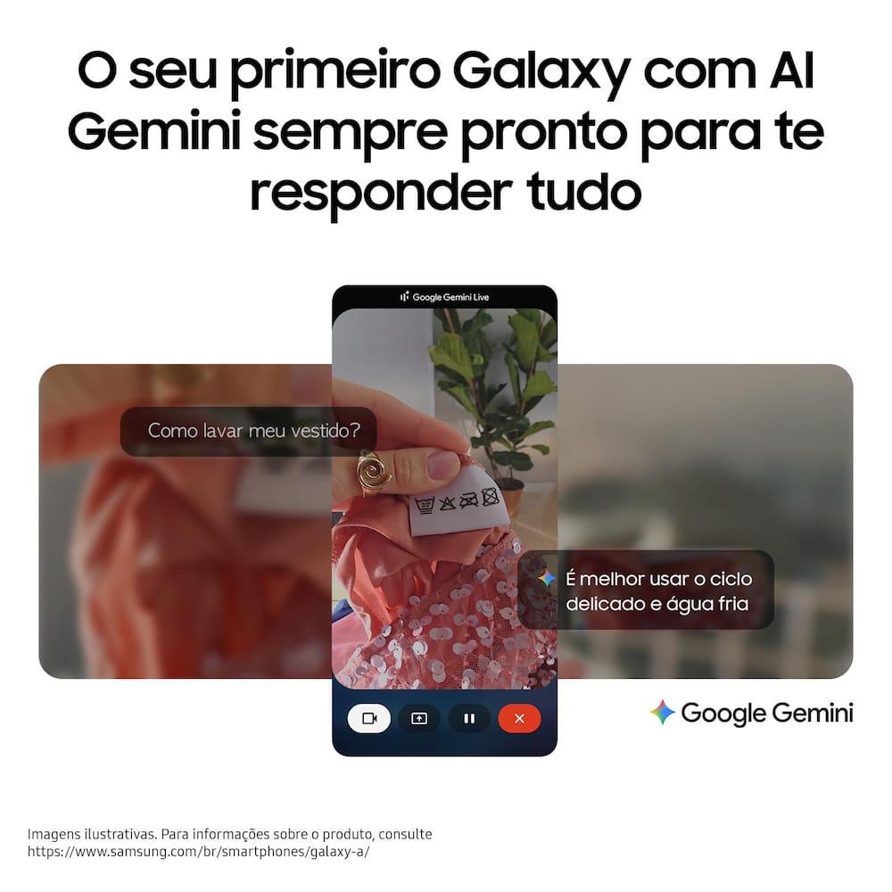 Celular Samsung Galaxy A17 4G Tela 6.7" 128GB Super AMOLED Câmera Tripla 50MP Azul - 2