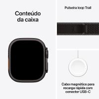 Apple Watch Ultra 3 GPS+ Cellular 49mm Preto Pulseira Loop Trail M/G Preta-Carvão - 8