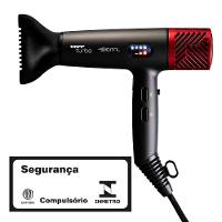 Secador de Cabelos Taiff Turbe Digital Íons Negativos 2400W Preto/Vermelho - 3